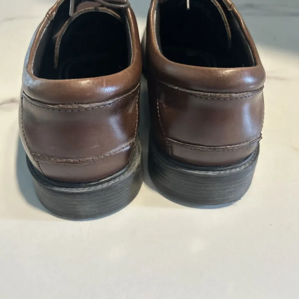 Nunn Bush Comfort Gel‎ Marcell Bicycle Toe Oxford Brown Leather Men's Shoes 9.5M